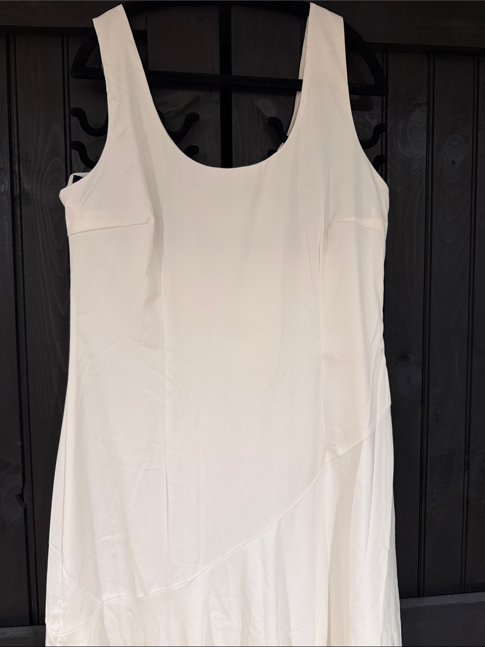 Endless Rose- Sleeveless Ivory Lace-Hem Maxi Dress